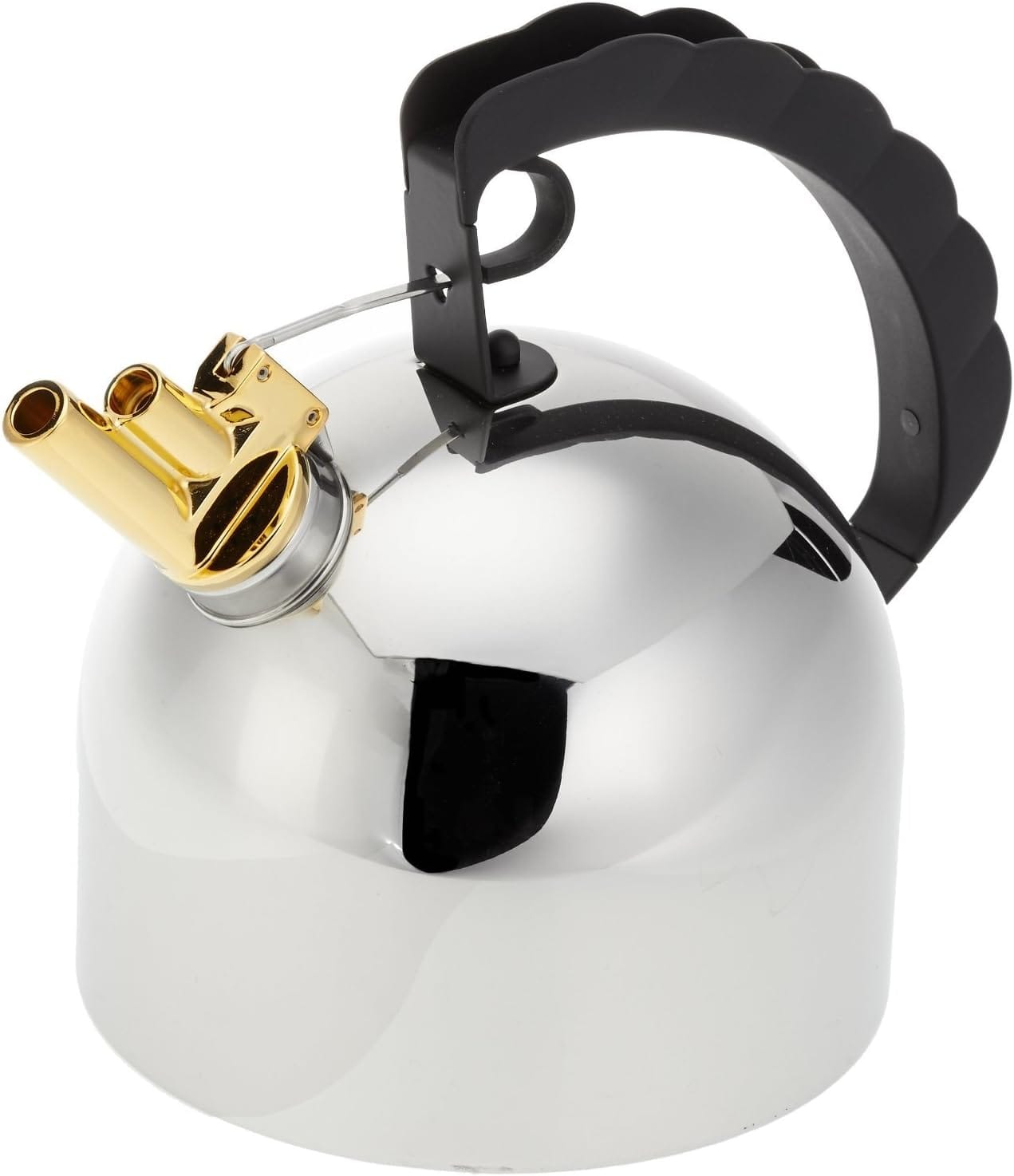 Alessi 9091 Melodic Kettle by Richard Sapper, 1983, stovetop kettle with harmonic whistle