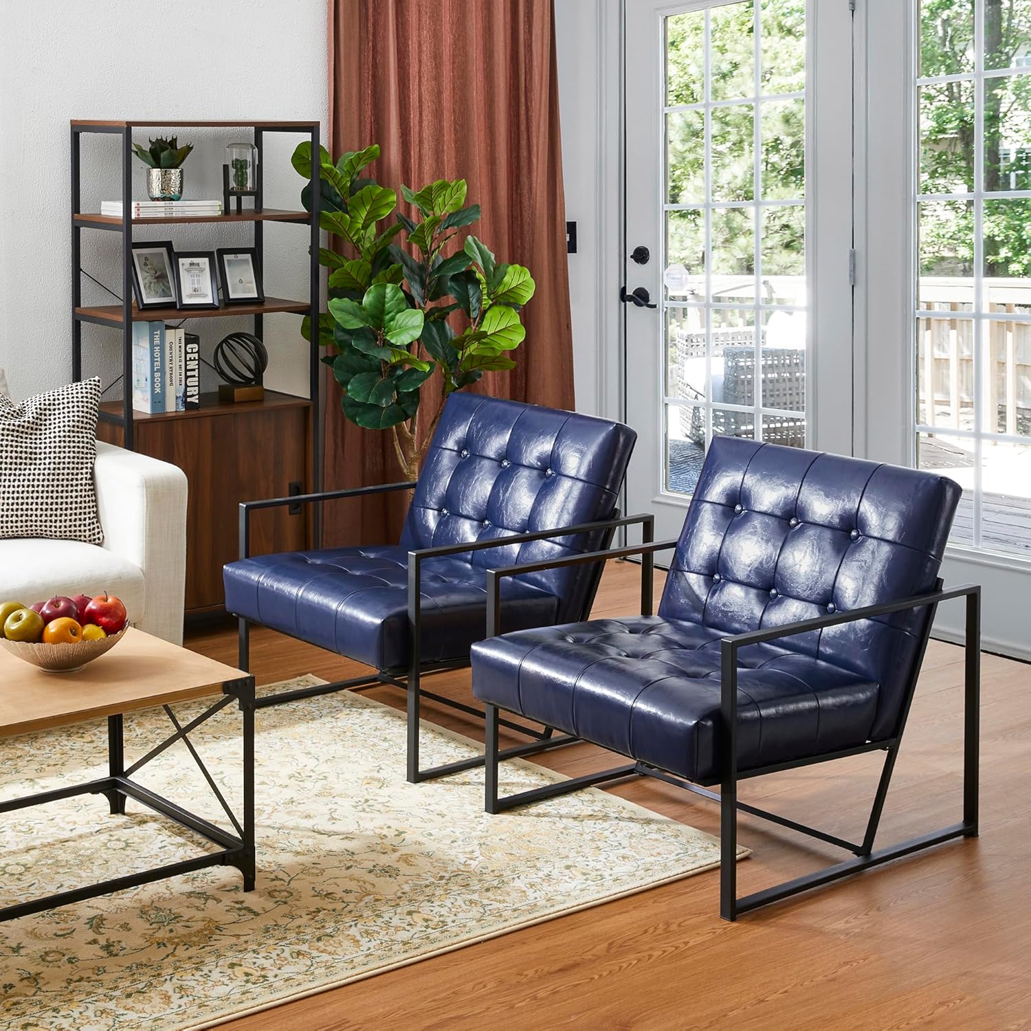 Barcelona Chair Replica leather X-frame stainless steel