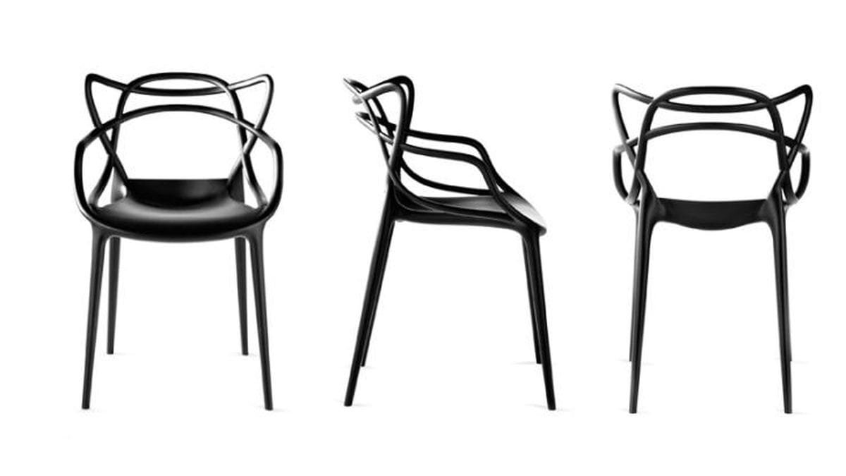 Designer lounge chairs including the Eames Lounge Chair and Barcelona Chair replica