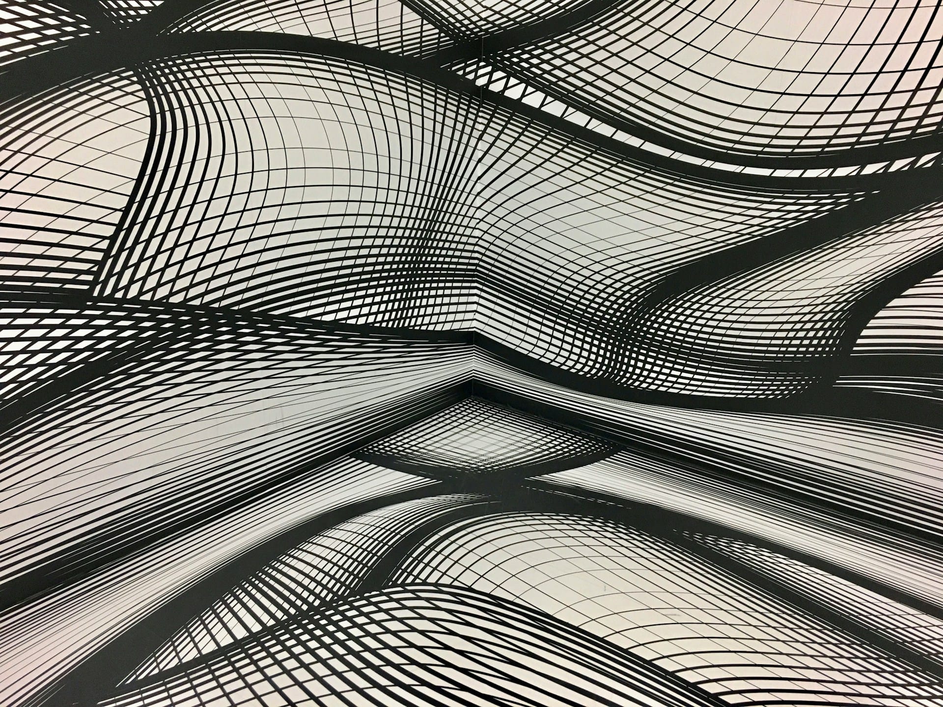Abstract parametric mesh surface representing the formal evolution of modern industrial design