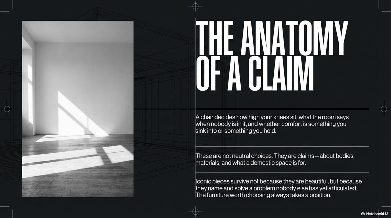 The anatomy of a claim — furniture design philosophy