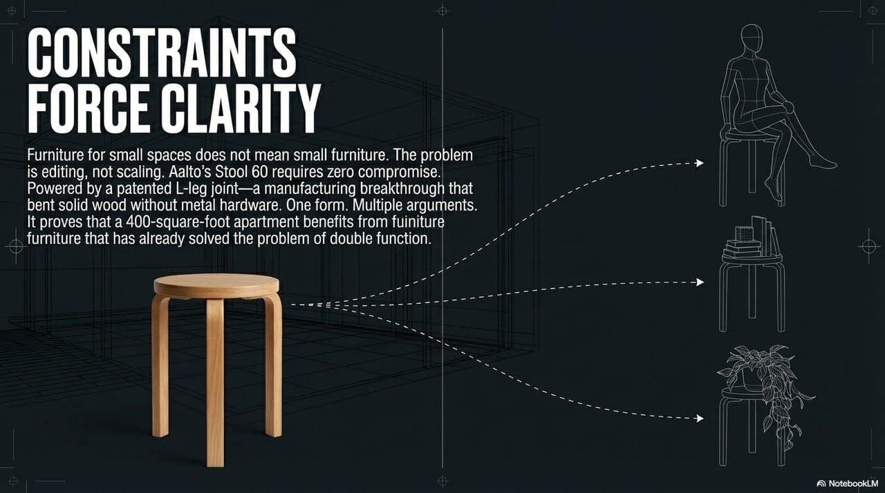 Constraints force clarity — Alvar Aalto Stool 60