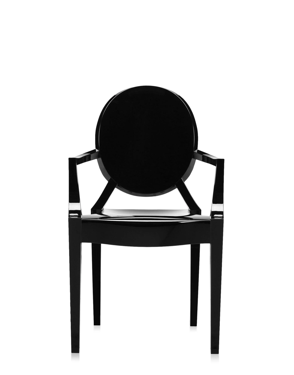 Kartell Louis Ghost Chair in black polycarbonate