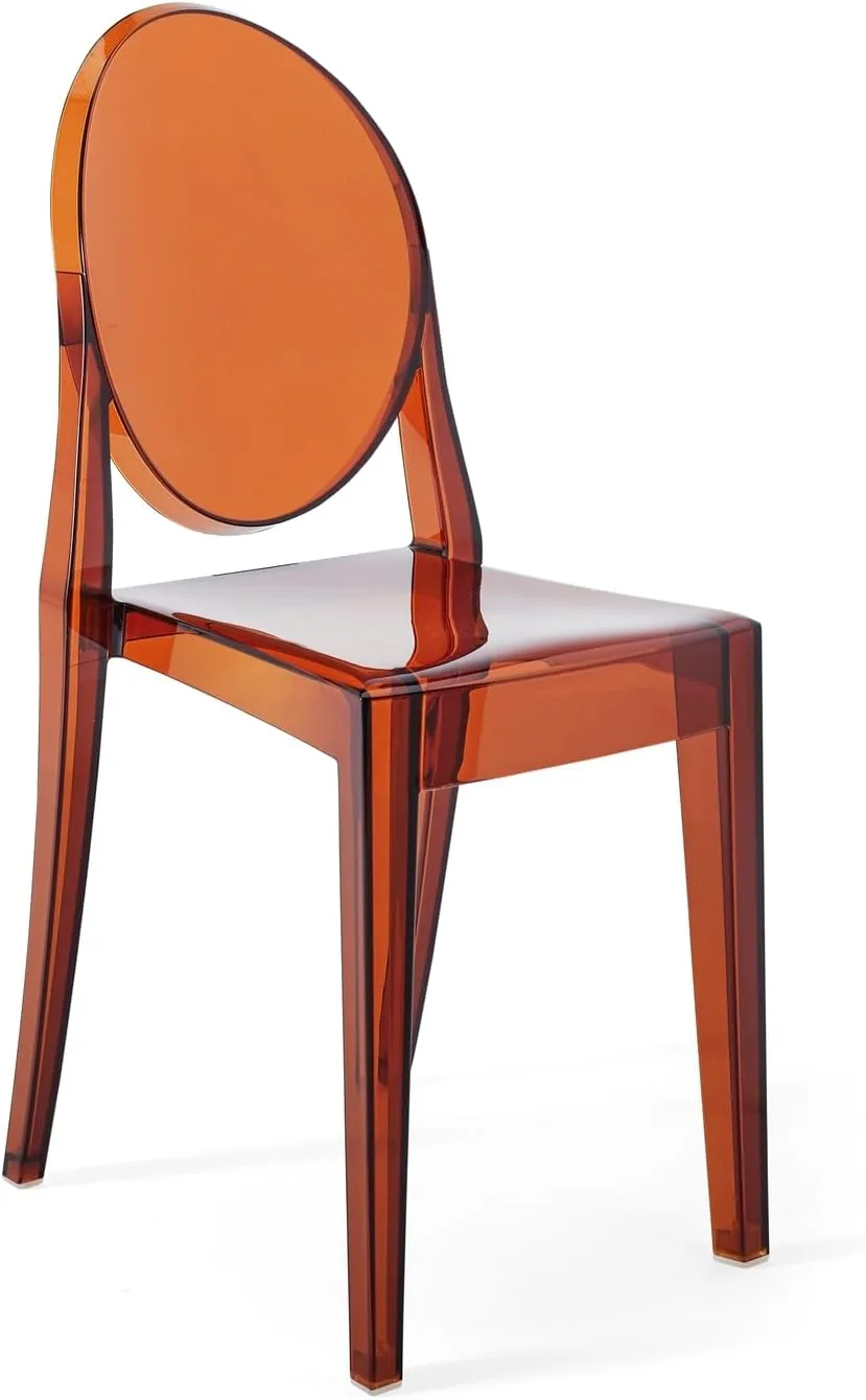 Kartell Victoria Ghost Chair by Philippe Starck in burnt orange