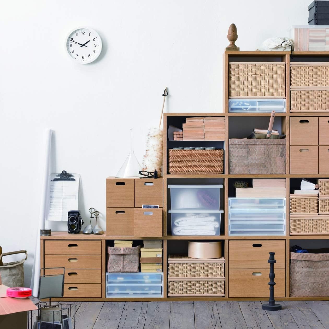 MUJI Polypropylene 2-Drawer Storage Box A4 Wide Thin