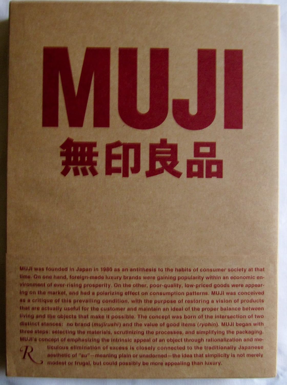 Muji 30th anniversary monograph by Jasper Morrison, Naoto Fukasawa, and Kenya Hara, Rizzoli 2010