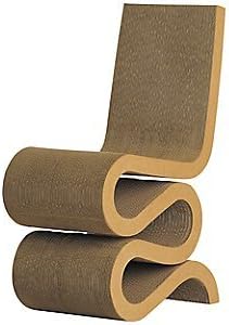 Vitra Miniature Wiggle Side Chair by Frank Gehry, corrugated cardboard, 1:6 scale