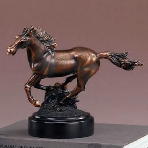 Galloping horse bronze finish statue 10 inch