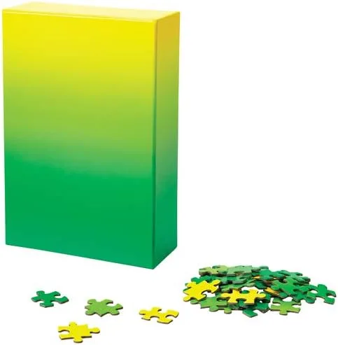 Areaware Gradient Puzzle red to yellow, 500-piece color-gradient jigsaw with no image