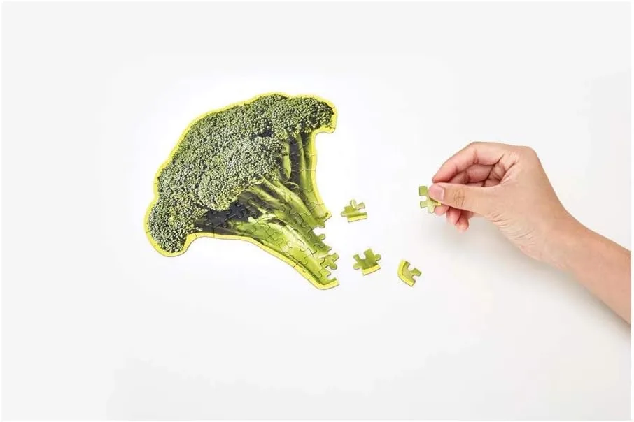 Areaware Little Puzzle Thing Broccoli, under 100 piece miniature jigsaw puzzle