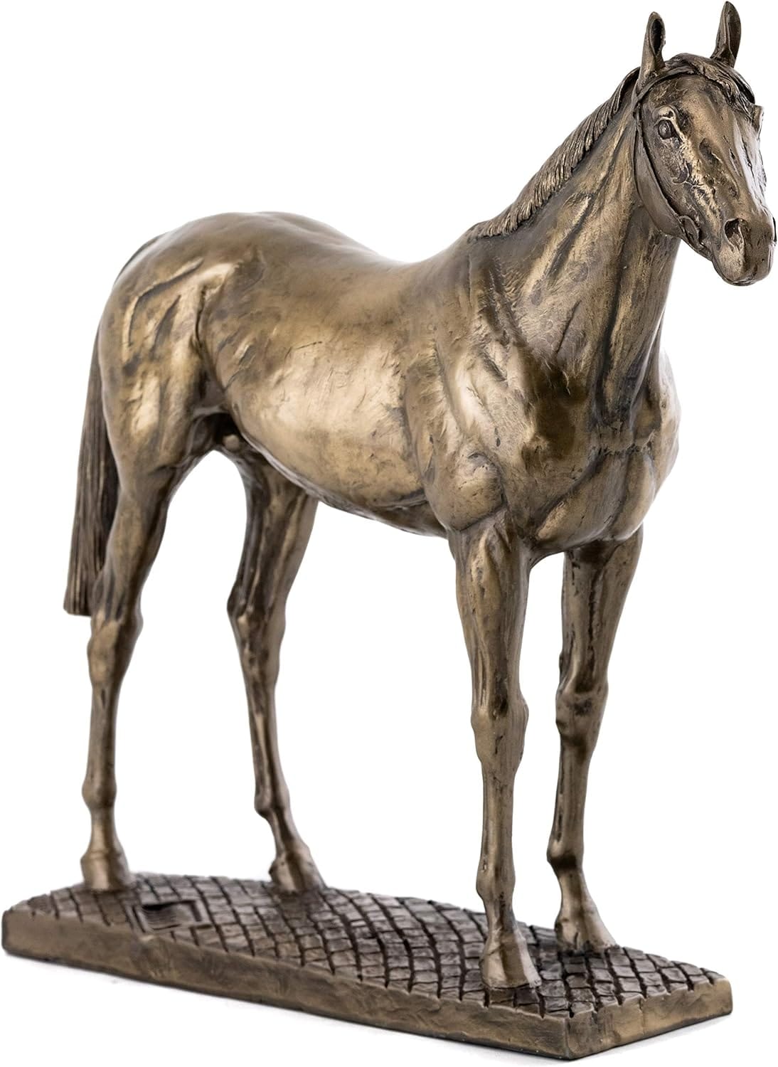 Cold cast bronze western stallion horse statue 10.5 inch