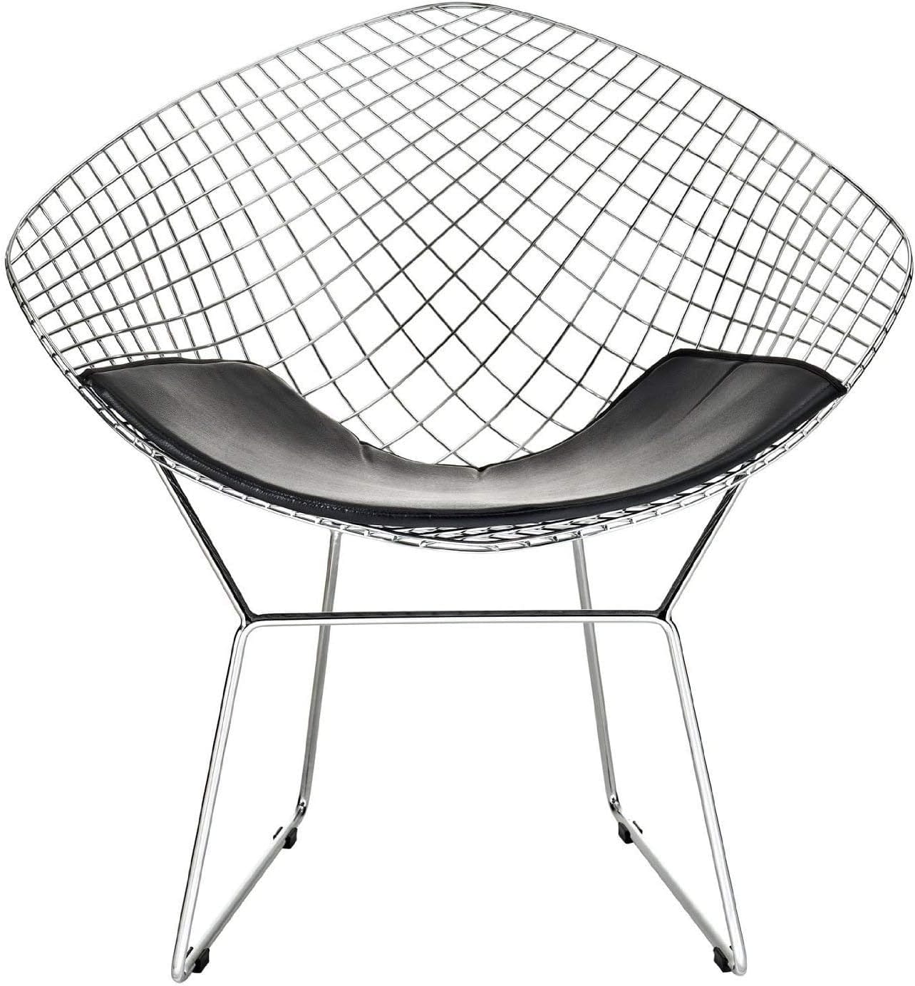 Wire Mesh Bertoia Style Diamond Chair in gold finish — budget reproduction