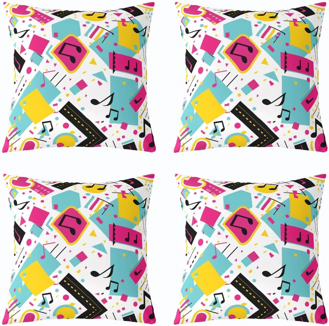Feelyou Memphis geometric throw pillow covers in bold pattern, pack of 2