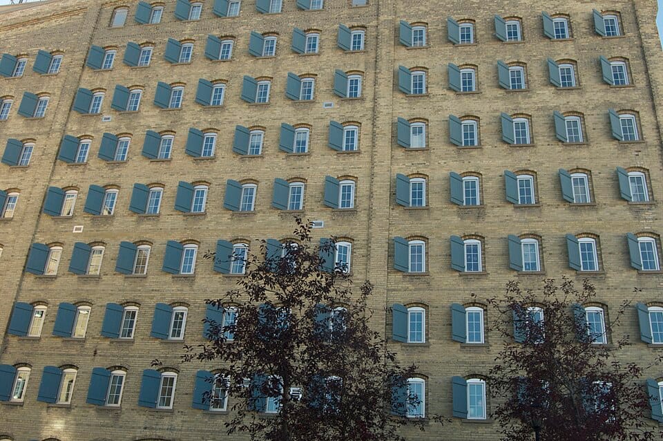 Curtain wall facade detail, Waterloo, Ontario