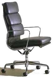 Herman Miller Eames Soft Pad Executive Chair, black leather, cast aluminum frame