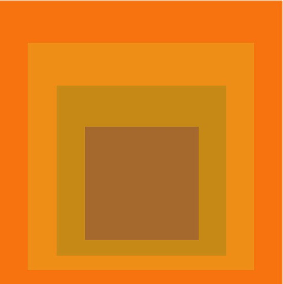 Graphic after Josef Albers Homage to the Square variant