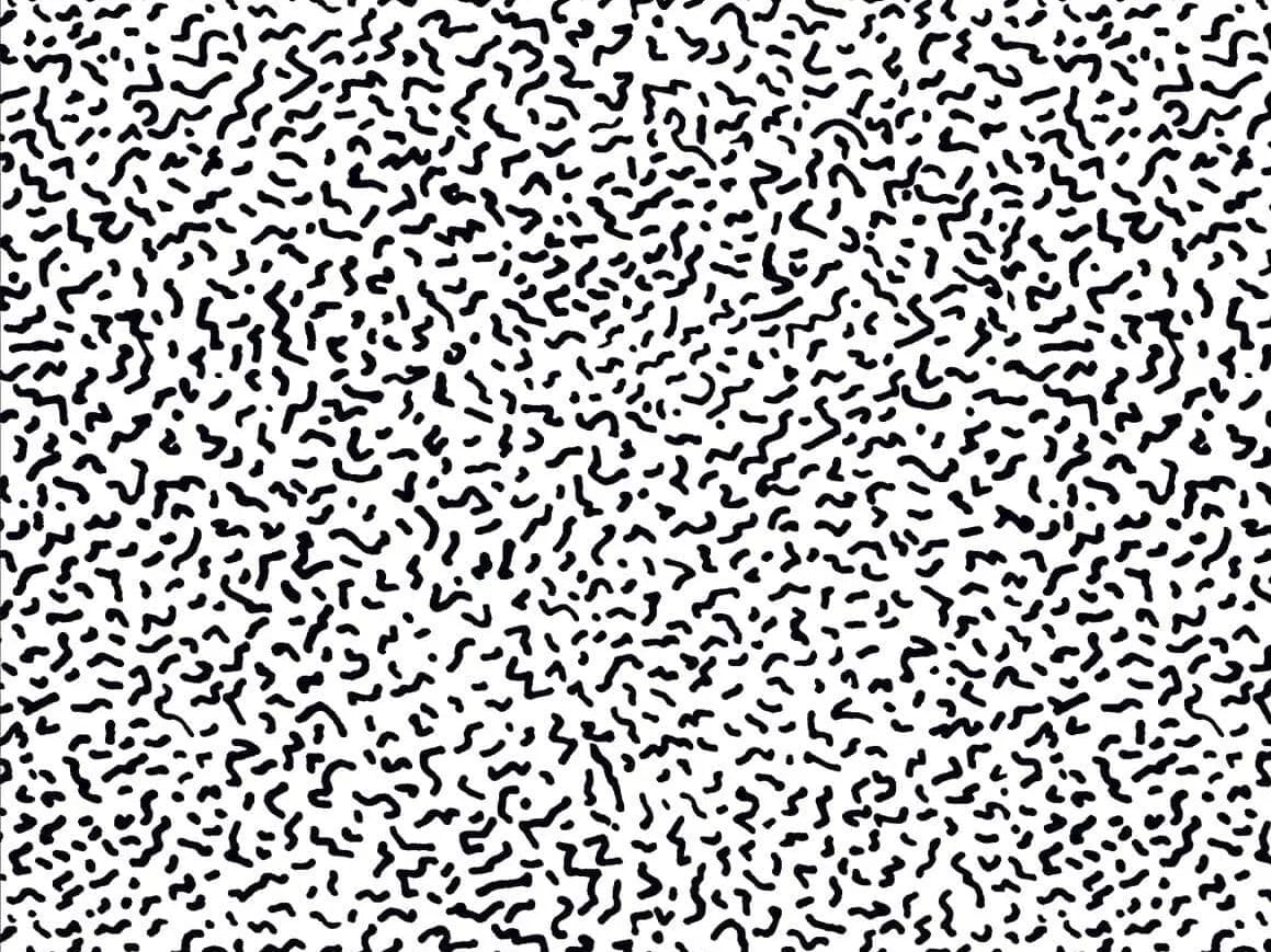 Bacterio surface pattern designed by Ettore Sottsass in 1978, the signature laminate pattern of the Memphis Group