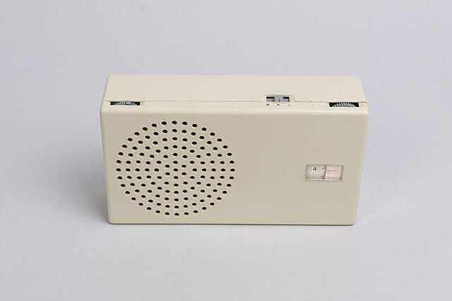 Braun T4 transistor radio by Dieter Rams — furniture phase of radio design resolved into honest form