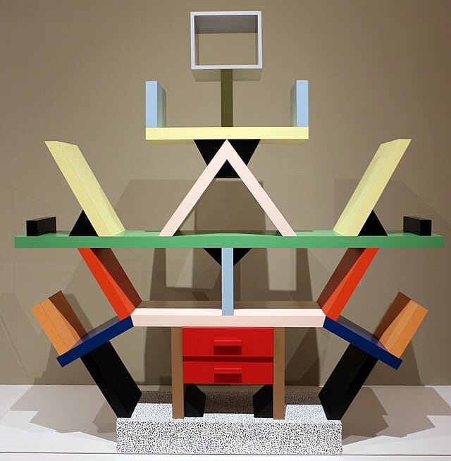 Carlton room divider designed by Ettore Sottsass for Memphis srl, Milan 1981, plastic laminate in primary colors