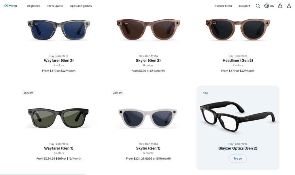 Meta Ray Ban Website
