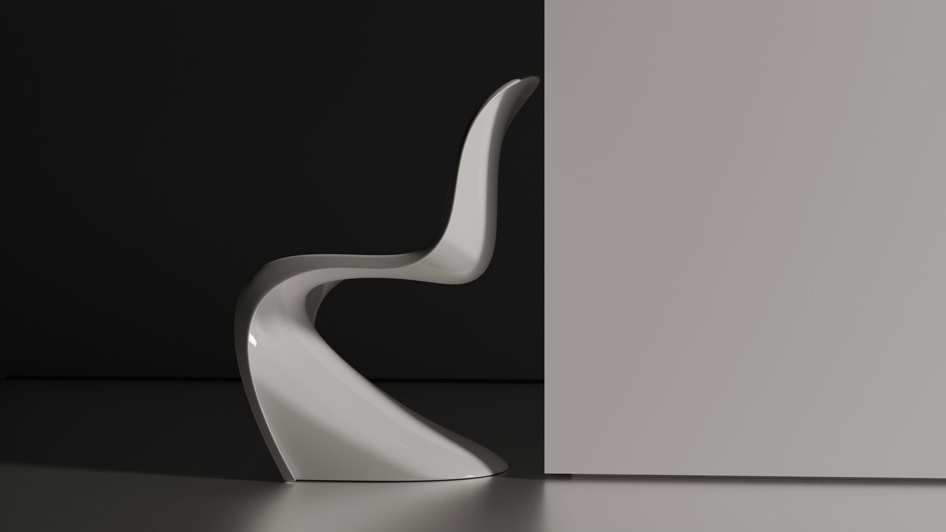 Panton Chair by Verner Panton, 1967, produced by Vitra — the first single-material cantilevered chair in plastic