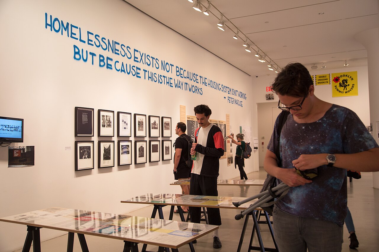 Martha Rosler and Gregory Sholette at Rosler exhibition