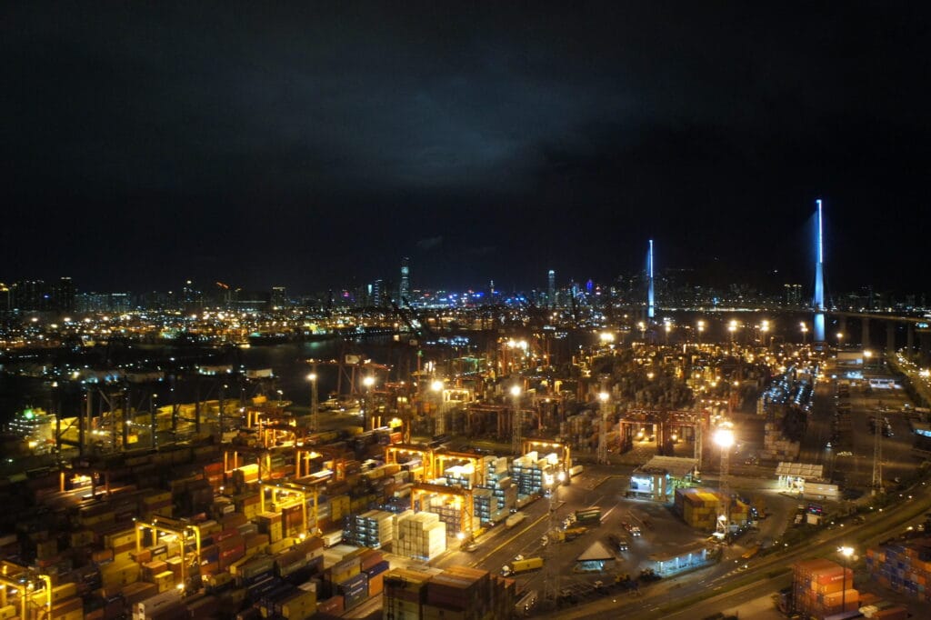 Container shipping terminal at Kwai Tsing Hong Kong