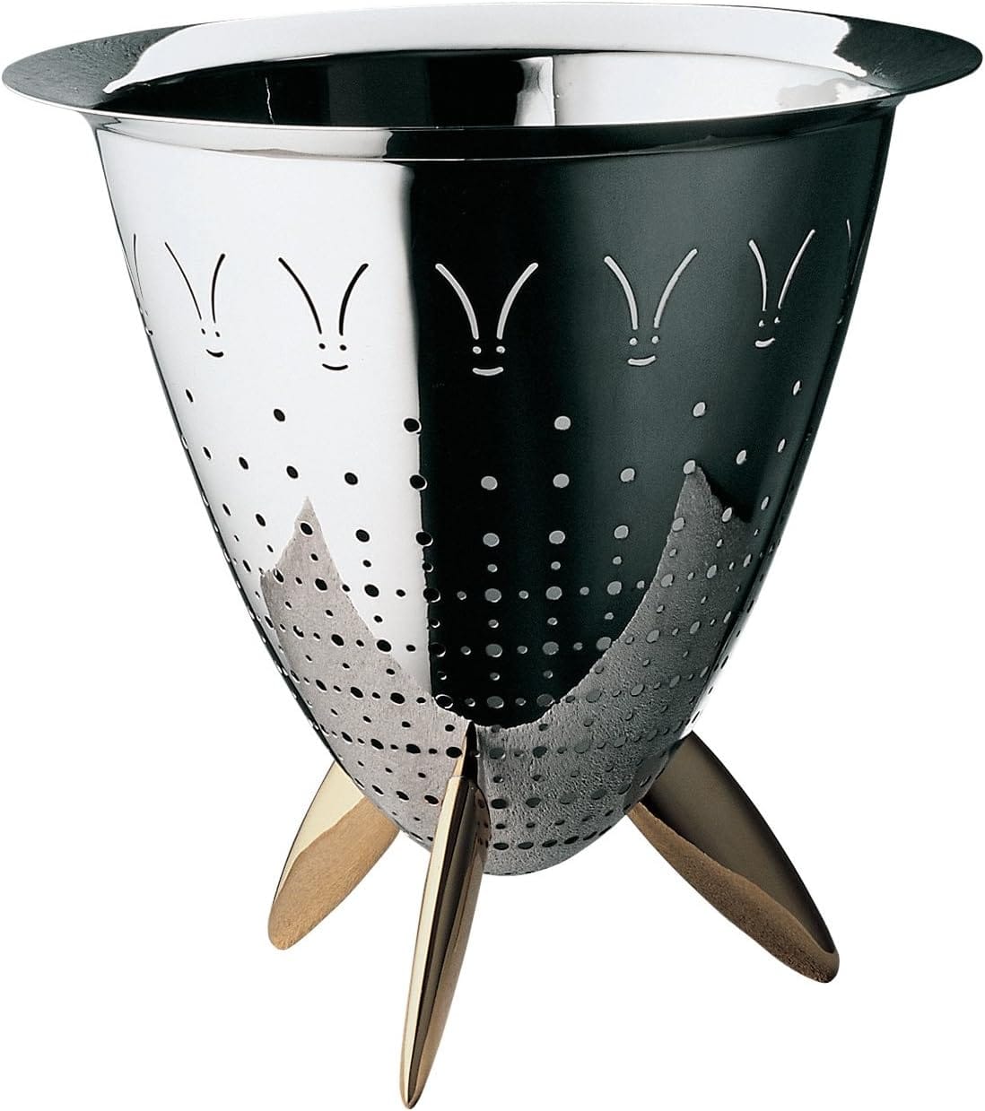 Alessi Max le Chinois stainless steel colander by Philippe Starck