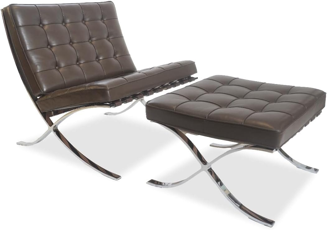 Knoll Barcelona Chair by Mies van der Rohe, licensed production in chrome and leather