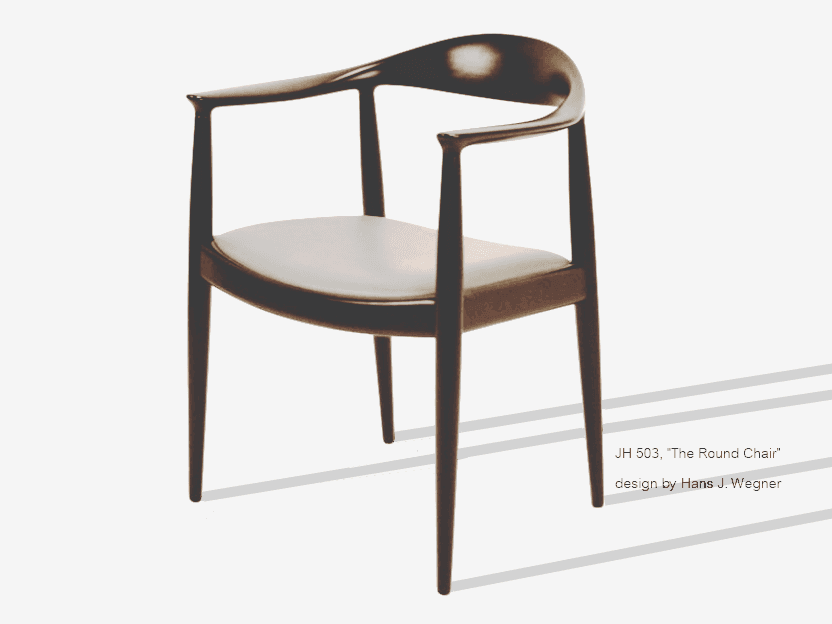The Round Chair PP501 by Hans Wegner, 1949, used in the 1960 Kennedy-Nixon presidential debate