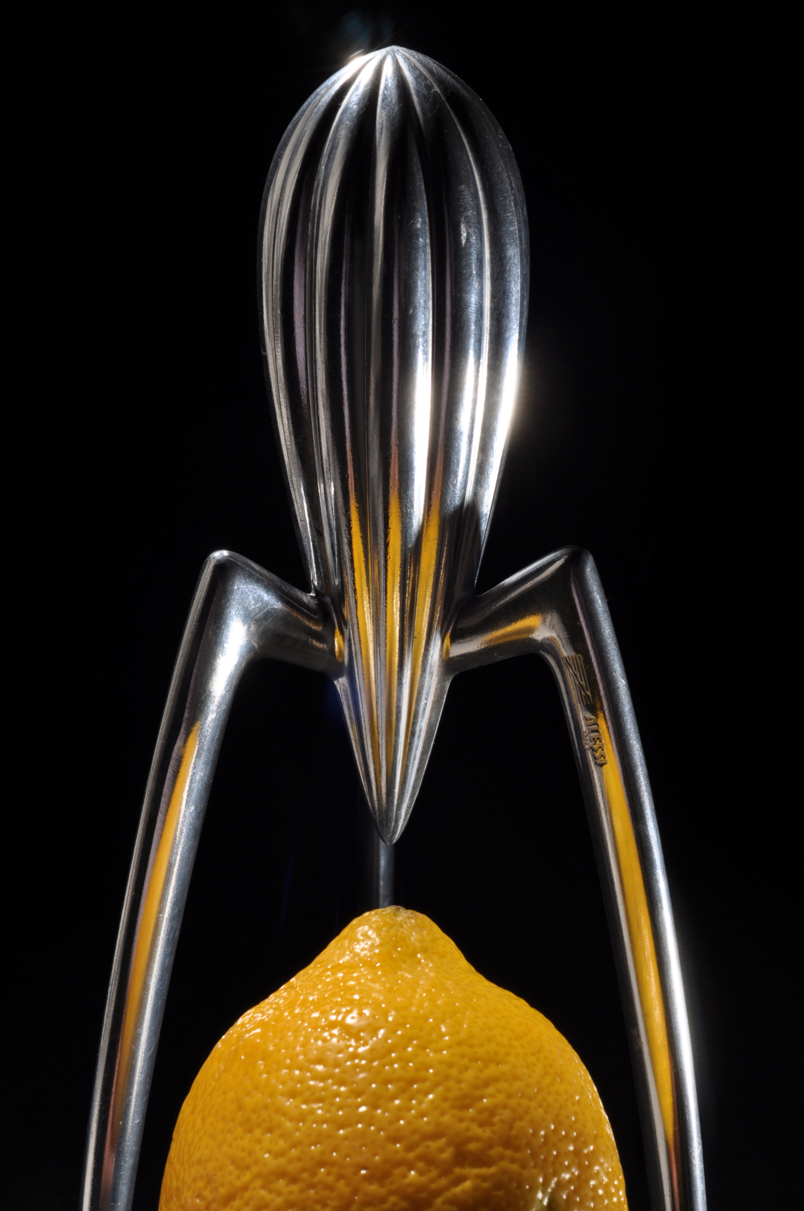 Philippe Starck Juicy Salif citrus squeezer for Alessi photographed on white background
