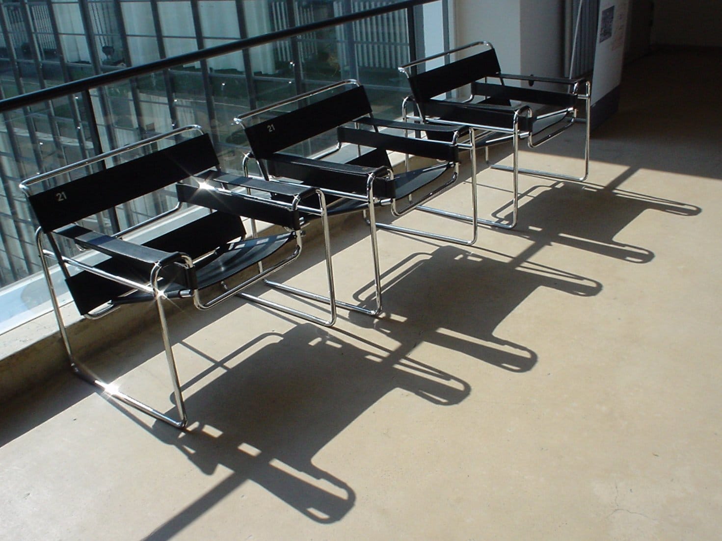 Wassily Chair Model B3 by Marcel Breuer, 1925–26, tubular steel and leather