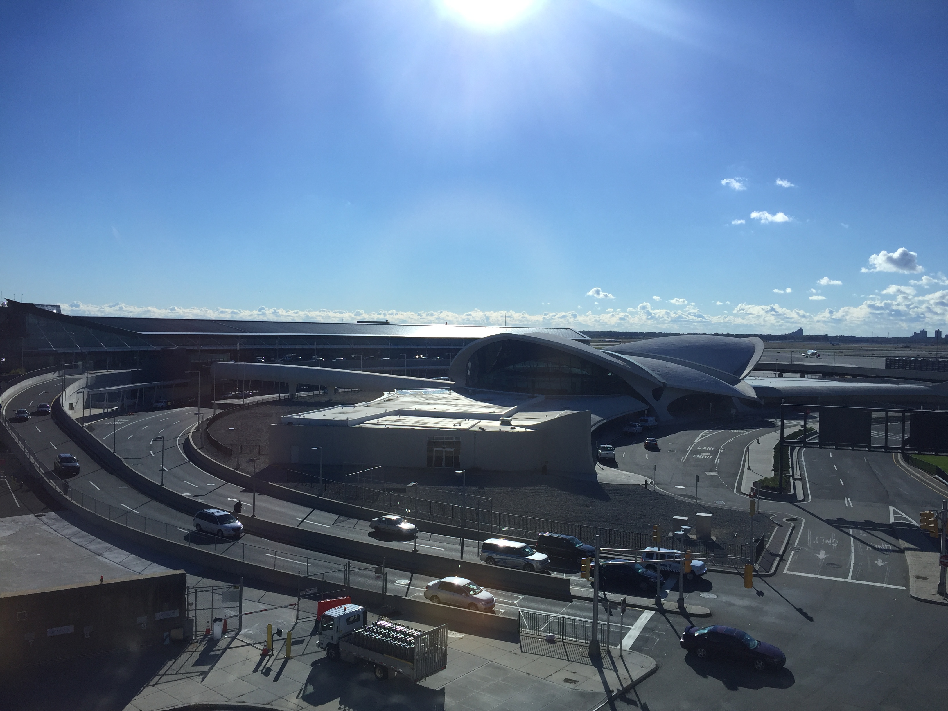 Interior of the TWA Flight Center at JFK designed by Eero Saarinen